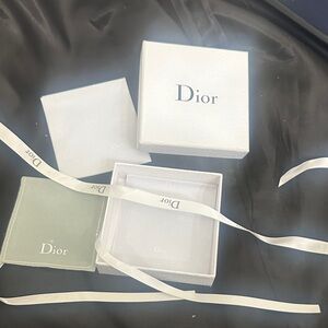 Dior White and Cream Box Set with Ribbon